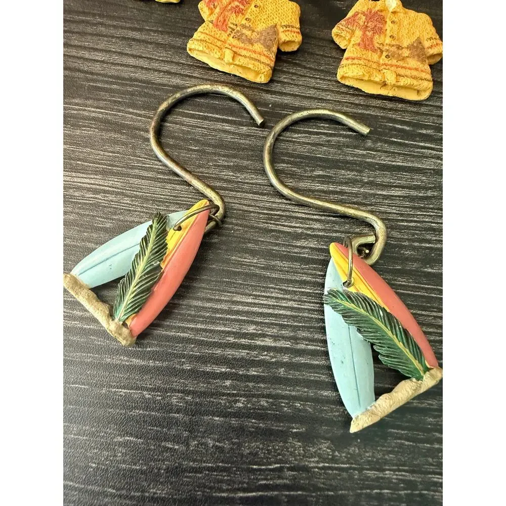 Decorative Resin Tropical Shower Curtain Hooks and Minis